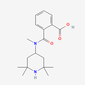 molecular formula C18H26N2O3 B15005852 2-[Methyl(2,2,6,6-tetramethylpiperidin-4-yl)carbamoyl]benzoic acid 