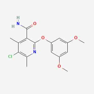 5-Chloro-2-(3,5-dimethoxyphenoxy)-4,6-dimethylpyridine-3-carboxamide