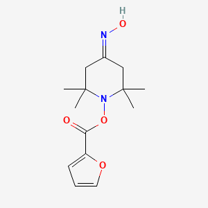 molecular formula C14H20N2O4 B15005871 (4-hydroxyimino-2,2,6,6-tetramethylpiperidin-1-yl) furan-2-carboxylate 