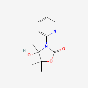 molecular formula C11H14N2O3 B15005879 4-Hydroxy-4,5,5-trimethyl-3-pyridin-2-yl-1,3-oxazolidin-2-one 