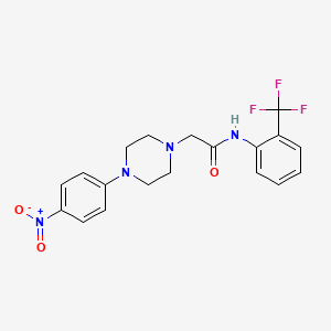 2-[4-(4-nitrophenyl)piperazin-1-yl]-N-[2-(trifluoromethyl)phenyl]acetamide