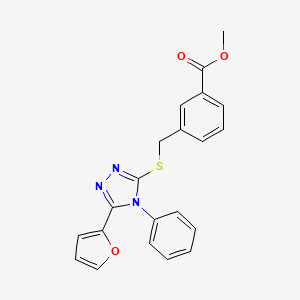 molecular formula C21H17N3O3S B15005904 methyl 3-({[5-(2-furyl)-4-phenyl-4H-1,2,4-triazol-3-yl]thio}methyl)benzoate 