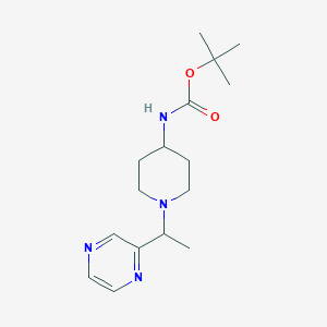 molecular formula C16H26N4O2 B1500593 [1-(1-Pyrazin-2-yl-ethyl)-piperidin-4-yl]-carbamic acid tert-butyl ester CAS No. 1146080-78-5