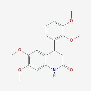 molecular formula C19H21NO5 B15005966 4-(2,3-Dimethoxy-phenyl)-6,7-dimethoxy-3,4-dihydro-1H-quinolin-2-one 