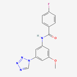 molecular formula C15H12FN5O2 B15005976 4-Fluoro-N-(3-methoxy-5-tetrazol-1-yl-phenyl)-benzamide 