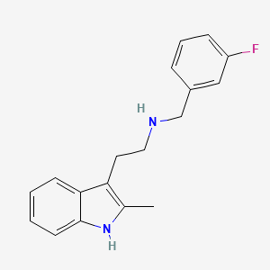 molecular formula C18H19FN2 B15005979 (3-Fluoro-benzyl)-[2-(2-methyl-1H-indol-3-yl)-ethyl]-amine 