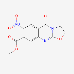 molecular formula C12H9N3O6 B1500599 methyl 7-nitro-5-oxo-3,5-dihydro-2H-oxazolo[2,3-b]quinazoline-8-carboxylate CAS No. 1039454-99-3