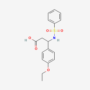 molecular formula C17H19NO5S B15005999 3-(4-Ethoxyphenyl)-3-[(phenylsulfonyl)amino]propanoic acid 