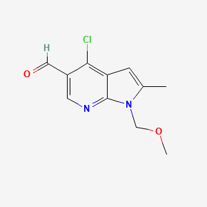 molecular formula C11H11ClN2O2 B1500600 4-chloro-1-(methoxymethyl)-2-methyl-1H-pyrrolo[2,3-b]pyridine-5-carbaldehyde CAS No. 958230-28-9