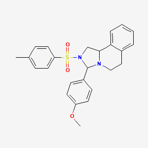 molecular formula C25H26N2O3S B15006028 3-(4-Methoxyphenyl)-2-[(4-methylphenyl)sulfonyl]-1,2,3,5,6,10b-hexahydroimidazo[5,1-a]isoquinoline 