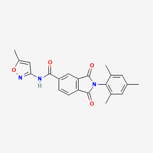 N-(5-methyl-1,2-oxazol-3-yl)-1,3-dioxo-2-(2,4,6-trimethylphenyl)-2,3-dihydro-1H-isoindole-5-carboxamide