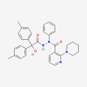 N'-{hydroxy[bis(4-methylphenyl)]acetyl}-N-phenyl-2-(piperidin-1-yl)pyridine-3-carbohydrazide