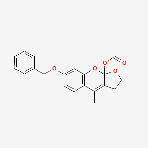 7-(Benzyloxy)-2,4-dimethyl-2,3-dihydro-9ah-furo[2,3-b]chromen-9a-yl acetate