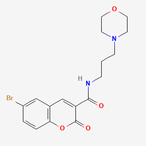 6-bromo-N-(3-morpholin-4-ylpropyl)-2-oxo-2H-chromene-3-carboxamide