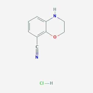 molecular formula C9H9ClN2O B1500612 3,4-Dihydro-2H-benzo[b][1,4]oxazine-8-carbonitrile hydrochloride 