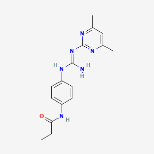 N-{4-[N'-(4,6-dimethylpyrimidin-2-yl)carbamimidamido]phenyl}propanamide