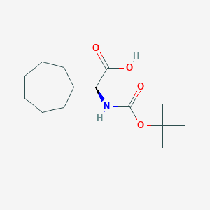 molecular formula C14H25NO4 B1500614 (S)-2-(tert-butoxycarbonylamino)-2-cycloheptylacetic acid CAS No. 1228542-19-5