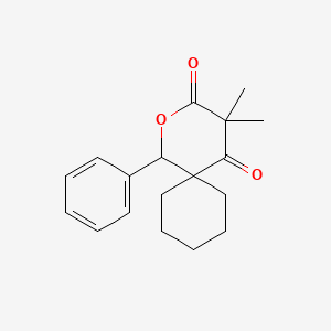 molecular formula C18H22O3 B15006148 4,4-Dimethyl-1-phenyl-2-oxaspiro[5.5]undecane-3,5-dione 