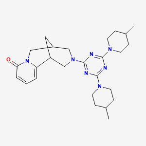 3-[4,6-bis(4-methylpiperidin-1-yl)-1,3,5-triazin-2-yl]-1,2,3,4,5,6-hexahydro-8H-1,5-methanopyrido[1,2-a][1,5]diazocin-8-one