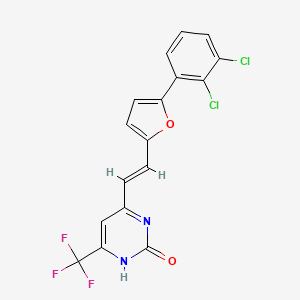 molecular formula C17H9Cl2F3N2O2 B15006192 4-{(E)-2-[5-(2,3-dichlorophenyl)furan-2-yl]ethenyl}-6-(trifluoromethyl)pyrimidin-2(1H)-one 