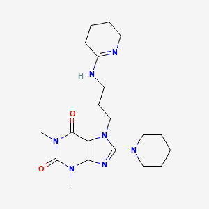 1,3-dimethyl-8-(piperidin-1-yl)-7-{3-[(2E)-piperidin-2-ylideneamino]propyl}-3,7-dihydro-1H-purine-2,6-dione