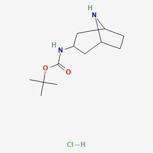 molecular formula C12H23ClN2O2 B1500621 tert-Butyl 8-azabicyclo[3.2.1]octan-3-ylcarbamate hydrochloride CAS No. 403479-18-5