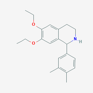 molecular formula C21H27NO2 B15006229 1-(3,4-Dimethylphenyl)-6,7-diethoxy-1,2,3,4-tetrahydroisoquinoline 