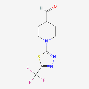 molecular formula C9H10F3N3OS B1500623 1-[5-(Trifluoromethyl)-1,3,4-thiadiazol-2-yl]piperidine-4-carbaldehyde CAS No. 958443-35-1