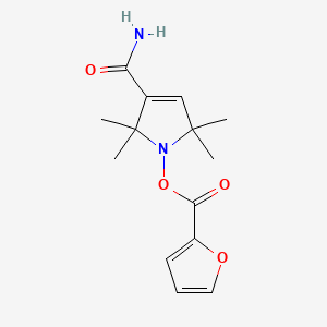 molecular formula C14H18N2O4 B15006246 (3-carbamoyl-2,2,5,5-tetramethylpyrrol-1-yl) furan-2-carboxylate 