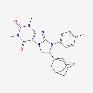 molecular formula C26H29N5O2 B15006254 7-(Adamantan-1-YL)-1,3-dimethyl-8-(4-methylphenyl)-1H,2H,3H,4H,8H-imidazo[1,2-G]purine-2,4-dione 