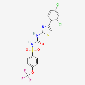 N-{[4-(2,4-dichlorophenyl)-1,3-thiazol-2-yl]carbamoyl}-4-(trifluoromethoxy)benzenesulfonamide