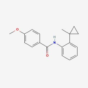 4-methoxy-N-[2-(1-methylcyclopropyl)phenyl]benzamide