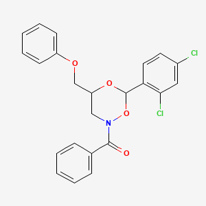 [6-(2,4-Dichlorophenyl)-4-(phenoxymethyl)-1,5,2-dioxazinan-2-yl](phenyl)methanone