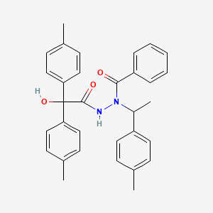 molecular formula C32H32N2O3 B15006343 N'-[2-hydroxy-2,2-bis(4-methylphenyl)acetyl]-N-[1-(4-methylphenyl)ethyl]benzohydrazide 