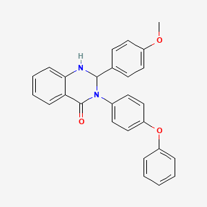 molecular formula C27H22N2O3 B15006360 2-(4-methoxyphenyl)-3-(4-phenoxyphenyl)-2,3-dihydroquinazolin-4(1H)-one 