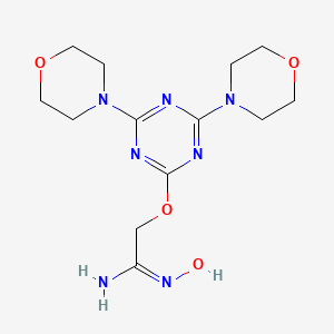 (1E)-2-{[4,6-di(morpholin-4-yl)-1,3,5-triazin-2-yl]oxy}-N'-hydroxyethanimidamide