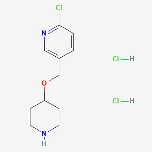 molecular formula C11H17Cl3N2O B1500638 2-Chloro-5-(piperidin-4-yloxymethyl)-pyridine dihydrochloride CAS No. 1185312-88-2