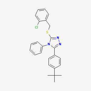 3-(4-tert-butylphenyl)-5-{[(2-chlorophenyl)methyl]sulfanyl}-4-phenyl-4H-1,2,4-triazole