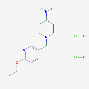 molecular formula C13H23Cl2N3O B1500639 1-(6-Ethoxy-pyridin-3-ylmethyl)-piperidin-4-ylamine dihydrochloride CAS No. 1185313-35-2