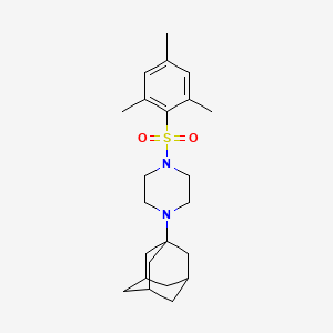 molecular formula C23H34N2O2S B15006396 1-(Adamantan-1-YL)-4-(2,4,6-trimethylbenzenesulfonyl)piperazine 