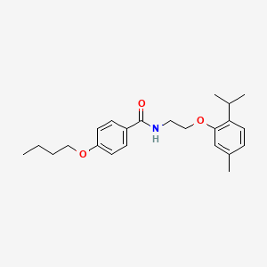 molecular formula C23H31NO3 B15006404 4-butoxy-N-{2-[5-methyl-2-(propan-2-yl)phenoxy]ethyl}benzamide 