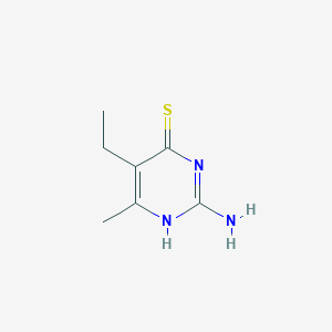 molecular formula C7H11N3S B15006417 2-Amino-5-ethyl-6-methylpyrimidine-4-thiol 