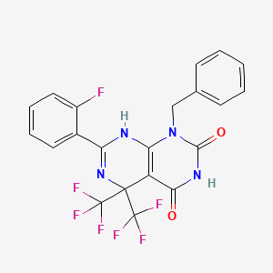 1-benzyl-7-(2-fluorophenyl)-5,5-bis(trifluoromethyl)-5,8-dihydropyrimido[4,5-d]pyrimidine-2,4(1H,3H)-dione