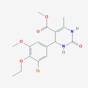 Methyl 4-(3-bromo-4-ethoxy-5-methoxyphenyl)-6-methyl-2-oxo-1,2,3,4-tetrahydro-5-pyrimidinecarboxylate