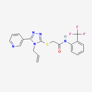 2-[(4-Prop-2-en-1-yl-5-pyridin-3-yl-4H-1,2,4-triazol-3-yl)sulfanyl]-N-[2-(trifluoromethyl)phenyl]acetamide