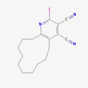 molecular formula C17H20IN3 B15006463 2-Iodo-5,6,7,8,9,10,11,12,13,14-decahydrocyclododeca[b]pyridine-3,4-dicarbonitrile 