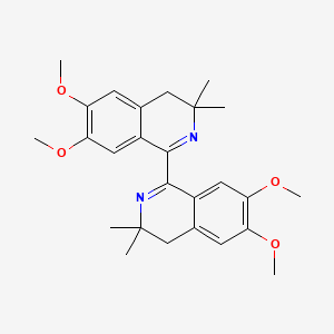 molecular formula C26H32N2O4 B15006478 6,6',7,7'-Tetramethoxy-3,3,3',3'-tetramethyl-3,3',4,4'-tetrahydro-1,1'-biisoquinoline 