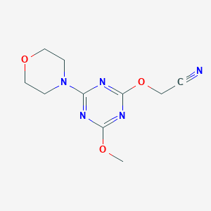 (4-Methoxy-6-morpholin-4-yl-[1,3,5]triazin-2-yloxy)acetonitrile