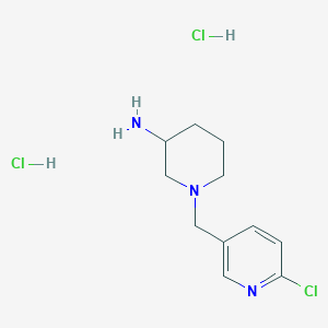 molecular formula C11H18Cl3N3 B1500649 1-(6-Chloro-pyridin-3-ylmethyl)-piperidin-3-ylamine dihydrochloride CAS No. 1185319-64-5