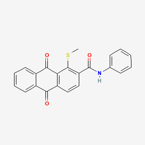 molecular formula C22H15NO3S B15006503 1-(methylsulfanyl)-9,10-dioxo-N-phenyl-9,10-dihydroanthracene-2-carboxamide 